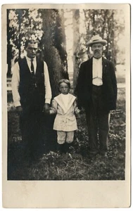 1904 era RPPC Photo Postcard of Father, Son and Grandad Good Condition -Unposted - Picture 1 of 2
