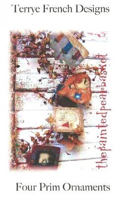 4 New Wood ORNAMENTS with Painting Pattern & Instructions by Terrye French c - Image 1 of 4