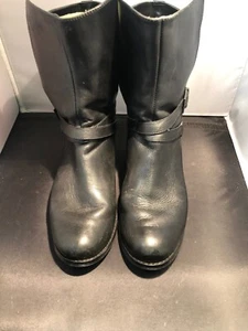 Umberto Raffini schwarze halbhohe Lederstiefel Damengröße 7,5  - Bild 1 von 9