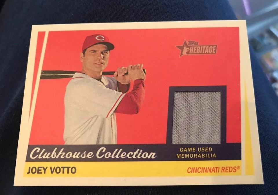 2016 Topps Heritage Clubhouse Collection Jersey Relic Joey Votto Reds B16 - Image 1 of 1