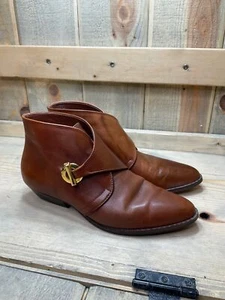Etienne Aigner Lara II Brown Leather Womens Ankle Boots Womens 5.5M Brazil - Picture 1 of 8