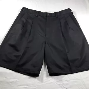 Pantaloncini da golf sportivi neri PGA Tour da uomo taglia 36 tasche poliestere cucitura interna 8" - Foto 1 di 7