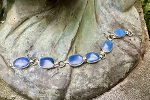 Vintage Silver Lapis Lazuli Bracelet - Picture 1 of 10