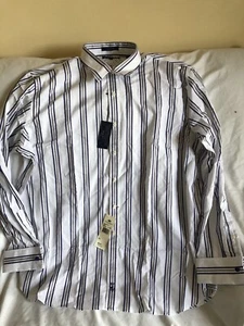 NWT Austin Reed London Mens Size XXL White Striped Dress Shirt $89.50 - Picture 1 of 7