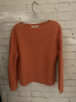 Suéter Loft Coral Tejido Gran Tamaño Algodón/Acrílico Manga Larga Usado en Excelente Condición Para Mujer Talla XS Foto 1 de 4