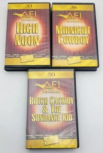 High Noon + Midnight Cowboy + Butch Cassidy AFI Century Collection VHS Western - Imagen 1 de 3