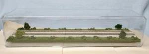 Z SCALE 16" DOUBLE-TRACK DISPLAY CASE -SUMMER SCENE-FOR ANY Z TRAINS- - Picture 1 of 11