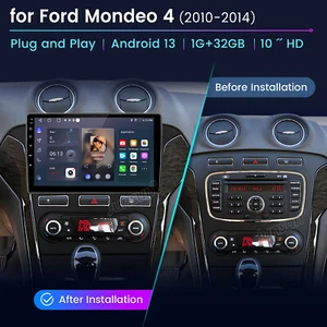 For Ford Mondeo 2010-2014 CarPlay Android 13 Car Radio Stereo GPS Sat Navi WIFI - Picture 1 of 16