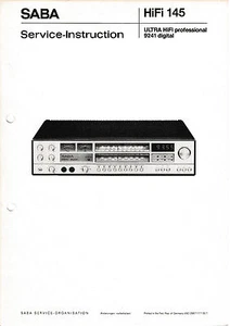 Service Manual-Anleitung für Saba Ultra HiFi professional 9241 digital - Bild 1 von 1