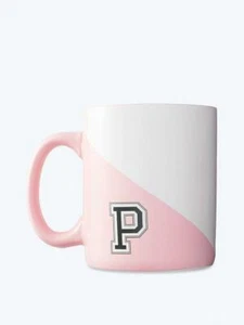 NEU VICTORIA SECRET PINK WEISS UND PINK MONOGRAMM ÜBERGROSSE TASSE - NEU MIT ETIKETT - Bild 1 von 1