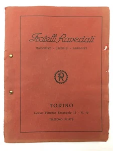 83229 Lb5 Catalogo Macchine - Fratelli Ravedati - Torino 1931 - Imagen 1 de 5