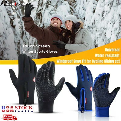 Thermal Windproof Waterproof Winter Gloves Touch Screen Warm Mittens Men Women - Image 1 of 4