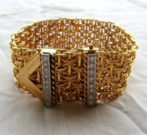 SCHÖNES FRANZÖSISCHES ARMBAND 18K GELBGOLD & DIAMANT MIT FRANZÖSISCHEN PUNZEN - Bild 1 von 12