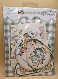 Confezione Abbellimenti Mintay Nana's Kichens, Carte Diario Etichette Scrapbooking - Foto 1 di 5