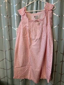 Vintage Woman Within Pink Floral 100% Cotton Night Gown Plus Size 1X New! - Picture 1 of 5