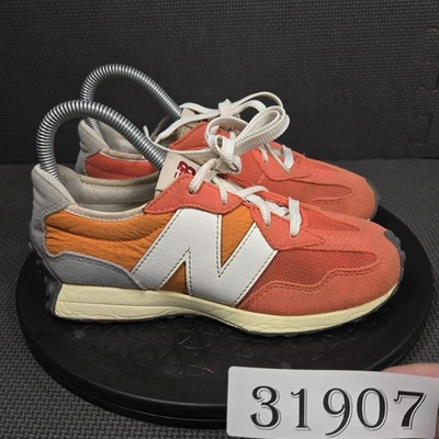 New Balance 327 Zapatos Juveniles Talla 3 Naranja Blanco Gris Gamuza Malla Informal PS327RF Foto 1 de 4
