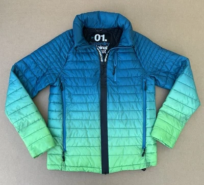 Superdry Chaqueta Con Capucha Core Down Hombre Azul Marino Puffer Adulto Talla Mediana Foto 1 de 4