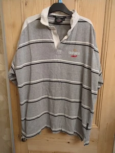 Guinness Rugby Jersey Stripped Missing Button Size XXL Pit To Pit 25 - Picture 1 of 7