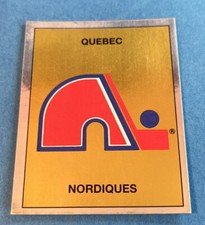 1988 - 89 Panini Stickers #345 Quebec Nordiques Foil Team Logo NHL (1)