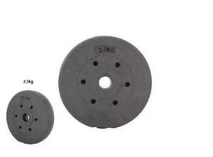 Set De Discos De Mancuernas Pesas Barra Gimnasio DUMBBELL 2X 2.5KG Negro Rojo - Imagen 1 de 2