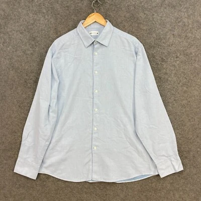 Zara Mens Button Up Shirt Size 2XL XXL Blue Long Sleeve Collared Business 51715 - Image 1 of 4