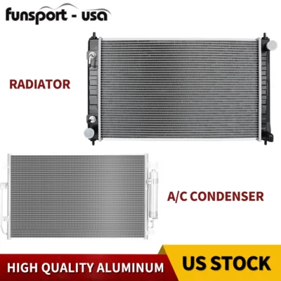 Radiator + AC Condenser for  2007-2018 Nissan Altima 2009-2019 Maxima 2.5L 3.5L - Image 1 of 4