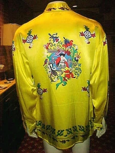 NWT MENS CREME DE SILK BEAUTIFUL SILK SHIRT STYLE MUSICAL 6403 SIZE XLARGE - Picture 1 of 4