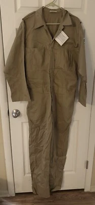 Mens LG-30 LAKELAND FR Flame Fire Resistant Beige Twill Coveralls Certified 2112 - Image 1 of 4