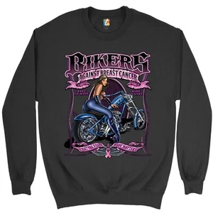 Bikers Against Breast Cancer Sweatshirt Fight for a Cure Hope Matters Crewneck - Picture 1 of 36