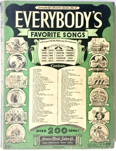 DE COLECCIÓN 1933 "CANCIONES FAVORITAS DE TODOS" MÁS DE 200 CANCIONES PARTITURAS Y LETRAS - Imagen 1 de 2