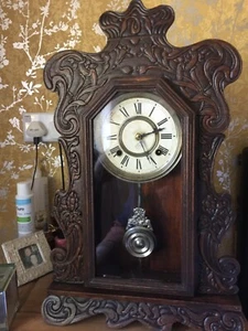 early 1900s american art nouveau gingerbread clock (non chiming) - Picture 1 of 8