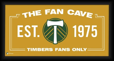 Portland Timbers Framed 10" x 20" Fan Cave Collage Cover