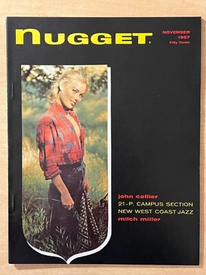 NUGGET Man's World Magazine November 1957 Vol. 2 #10 PINUP HIGH GRADE FILE COPY! - Image 1 of 4