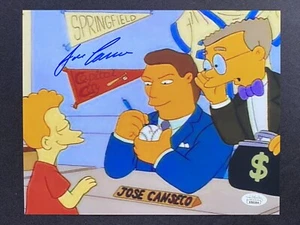 Jose Canseco Oakland Athletics 40/40 Simpsons Signed Auto 8x10 Photo ~ JSA COA - Picture 1 of 5