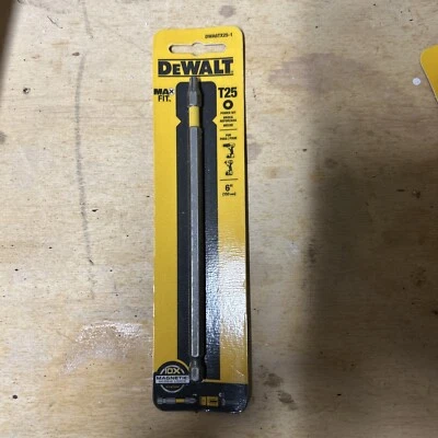 DeWalt Maxfit Torx T25 X 6 pulgadas Broca de destornillador L S2 herramienta acero Foto 1 de 2