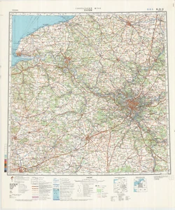 Mapa topográfico militar soviético ruso - PARÍS (Francia) 1:500 000, edición 1984 - Imagen 1 de 3