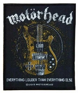 Motörhead Lemmy´s Bass gewebter Aufnäher woven Patch Neu & Official!