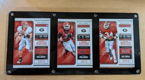 GEORGIA BULLDOGS 3 CARD PLAQUE MATTHEW STAFFORD TODD GURLEY HERSCHEL WALKER Cover