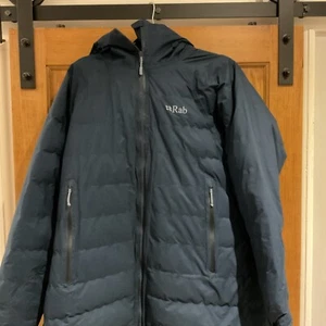RAB Women's Valiance Waterproof Down Jacket BLUE SIZE UK 16 BRAND NEW (no tags) - Picture 1 of 8