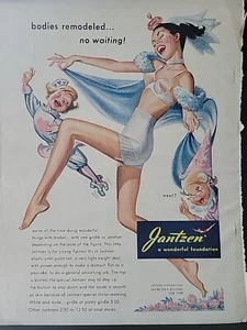 1949 Women's Jantzen Girdle bra Foundations color vintage fashion ad - Picture 1 of 1