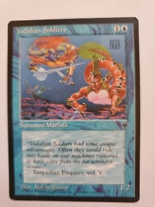 MTG Magic The Gathering Card Vodalian Soldiers Summon Merfolk Blue Fallen Empire - Picture 1 of 2