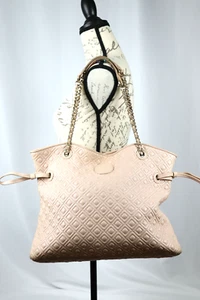 Tory Burch Marion Quilted Leather Slouchy Tote/Shoulder Bag Pink Pre-Owned - Picture 1 of 12