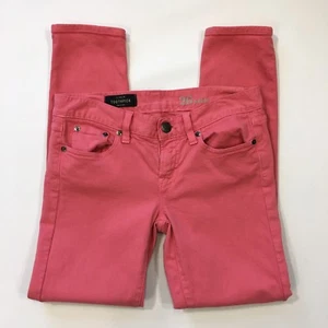 Pantalones de mezclilla ajustados para mujer J Crew rosa hasta el tobillo ajustados talla 26 prenda teñida - Imagen 1 de 10