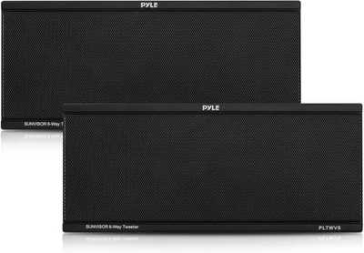 Pyle 6 Way Car Stereo Speaker-Dual 200 Watt High Powered Loud Sound Black  - Image 1 of 4