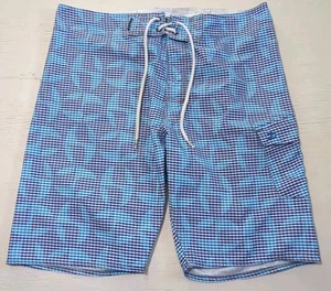 Split Boardshorts Herren 36 blau kariert Gingham Sommer ganze neue Welt - Bild 1 von 13