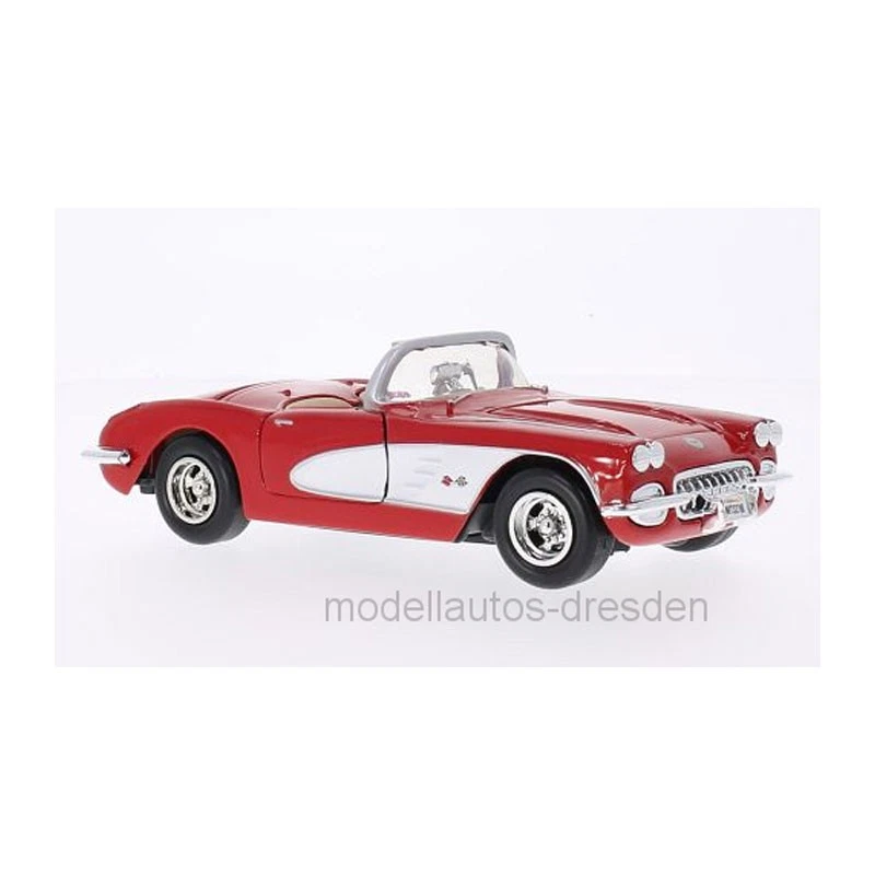 Motormax 73216 Chevrolet Corvette (C1) rot/weiss BJ 1959 Maßstab 1:24  - Bild 1 von 1