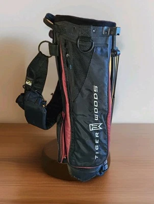 Nike Tiger Woods Jr Youth Stand Carry Golf Bag 4-way Black Red Dual Strap 30” - Image 1 of 4