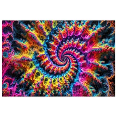 MANDELBROT SET FRACTAL No. 4 Neon Jigsaw Puzzle- 1000 piece option - Image 1 of 3