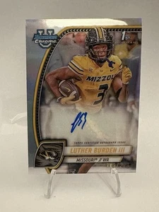 2024 Bowman University Chrome LUTHER BURDEN III Refractor Auto /299 *READ DESC* - Picture 1 of 3