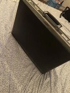 Antler Vintage Black And Silver Briefcase - Picture 1 of 8
